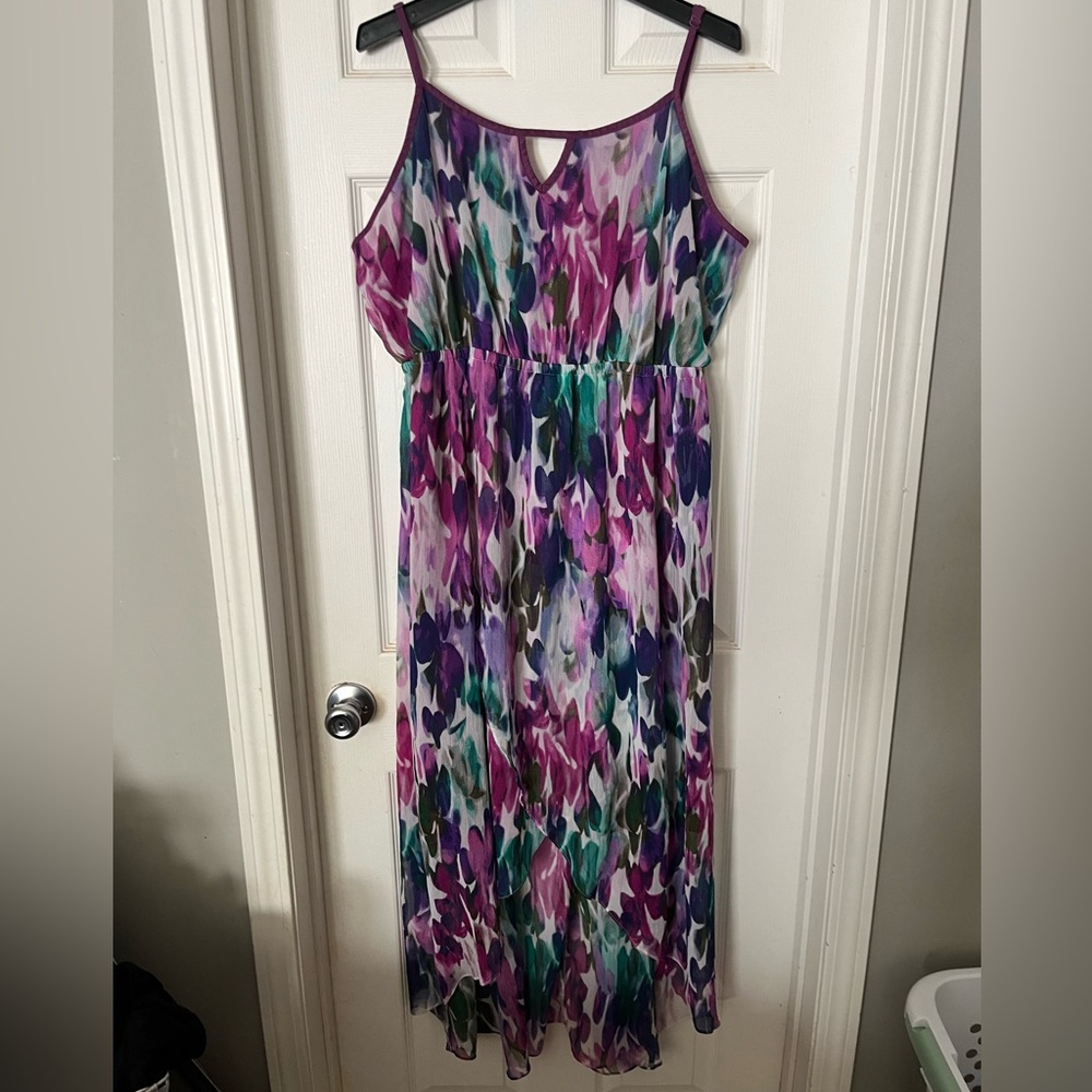 Lane Bryant Floral High-Low Dress, 18/20